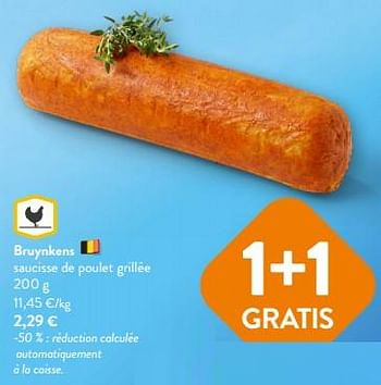 Promotions Bruynkens saucisse de poulet grillée - Bruynkens - Valide de 26/07/2023 à 08/08/2023 chez OKay