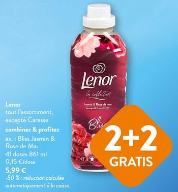 Promotions Lenor bliss jasmin + rose de mai - Lenor - Valide de 26/07/2023 à 08/08/2023 chez OKay