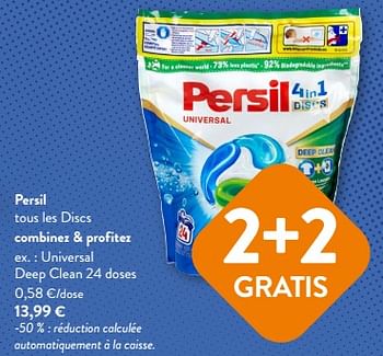 Promotions Persil discs universal deep clean - Persil - Valide de 26/07/2023 à 08/08/2023 chez OKay