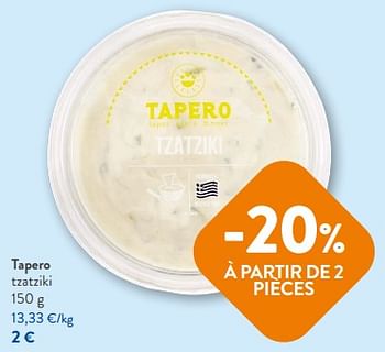 Promoties Tapero tzatziki - Tapero - Geldig van 26/07/2023 tot 08/08/2023 bij OKay