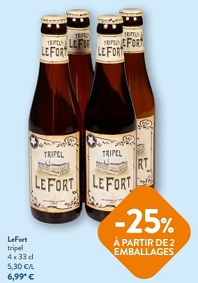 Promotions Lefort tripel - Lefort - Valide de 26/07/2023 à 08/08/2023 chez OKay