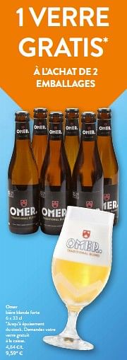 Promotions Omer bière blonde forte - Omer - Valide de 26/07/2023 à 08/08/2023 chez OKay