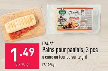 Promo 4 pains panini chez ALDI