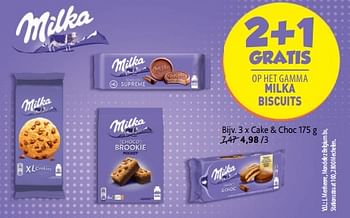 Promoties 2+1 gratis op het gamma milka biscuits - Milka - Geldig van 09/08/2023 tot 22/08/2023 bij Alvo