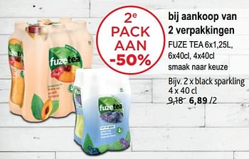 Promoties 2e pack aan -50% bij aankoop van 2 verpakkingen fuze te - FuzeTea - Geldig van 09/08/2023 tot 22/08/2023 bij Alvo