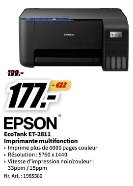 Epson EcoTank ET-2811 - imprimante multifonctions - couleur