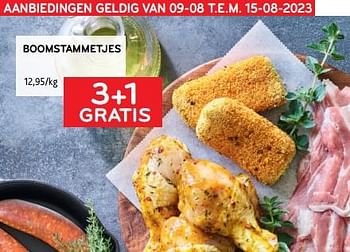 Promoties Boomstammetjes 3+1 gratis - Huismerk - Alvo - Geldig van 09/08/2023 tot 15/08/2023 bij Alvo