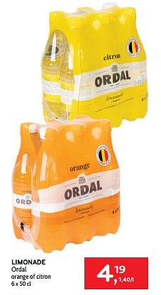 Promoties Limonade ordal - Ordal - Geldig van 09/08/2023 tot 22/08/2023 bij Alvo