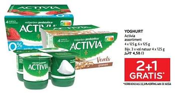 Promoties Yoghurt activia 2+1 gratis - Danone - Geldig van 09/08/2023 tot 22/08/2023 bij Alvo