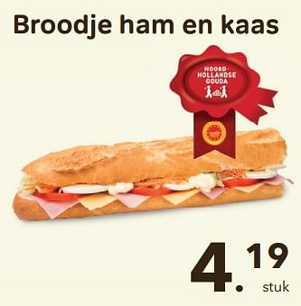 Promoties Broodje ham en kaas - Huismerk - Bon'Ap - Geldig van 19/07/2023 tot 17/08/2023 bij Bon'Ap