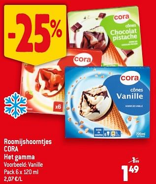 Promoties Roomijshoorntjes cora - Huismerk - Smatch - Geldig van 26/07/2023 tot 01/08/2023 bij Smatch