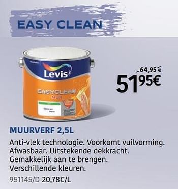 Promoties Easy clean muurverf - Levis - Geldig van 13/07/2023 tot 13/08/2023 bij HandyHome