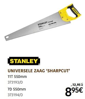 Promoties Universele zaag sharpcut - Stanley - Geldig van 13/07/2023 tot 13/08/2023 bij HandyHome
