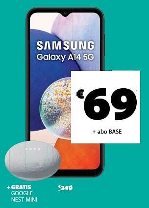 Promoties Samsung galaxy a14 5g - Samsung - Geldig van 26/07/2023 tot 31/07/2023 bij Base