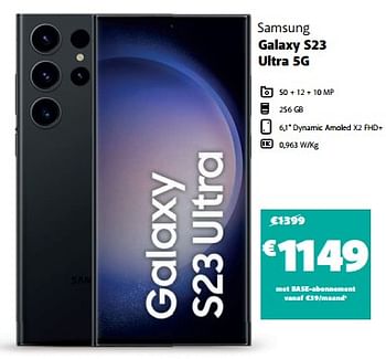 Promoties Samsung galaxy s23 ultra 5g - Samsung - Geldig van 26/07/2023 tot 31/07/2023 bij Base