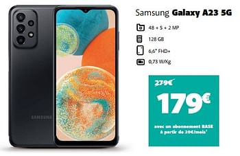 Promotions Samsung galaxy a23 5g - Samsung - Valide de 26/07/2023 à 31/07/2023 chez Base