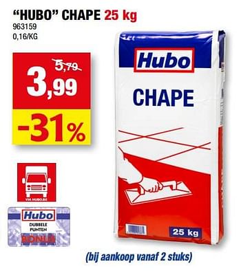 Promoties Hubo chape - Huismerk - Hubo  - Geldig van 26/07/2023 tot 06/08/2023 bij Hubo