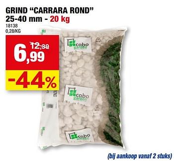Promotions Grind carrara rond - Cobo Garden - Valide de 26/07/2023 à 06/08/2023 chez Hubo