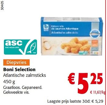 Promoties Boni selection atlantische zalmsticks - Boni - Geldig van 26/07/2023 tot 08/08/2023 bij Colruyt