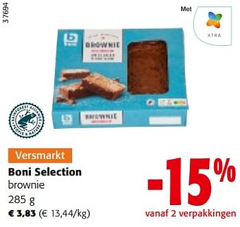 Promoties Boni selection brownie - Boni - Geldig van 26/07/2023 tot 08/08/2023 bij Colruyt
