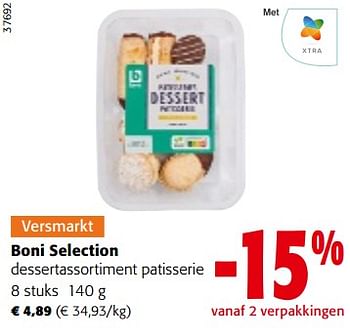 Promoties Boni selection dessertassortiment patisserie - Boni - Geldig van 26/07/2023 tot 08/08/2023 bij Colruyt