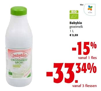 Promoties Babybio groeimelk - BabyBio - Geldig van 26/07/2023 tot 08/08/2023 bij Colruyt