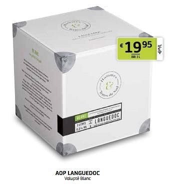 Promoties Aop languedoc volupté blanc - Witte wijnen - Geldig van 28/07/2023 tot 10/08/2023 bij BelBev