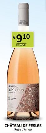 Promoties Château de fesles rosé d’anjou - Rosé wijnen - Geldig van 28/07/2023 tot 10/08/2023 bij BelBev