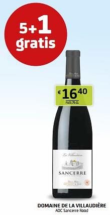 Promotions Domaine de la villaudière aoc sancerre rood - Vins rouges - Valide de 28/07/2023 à 10/08/2023 chez BelBev