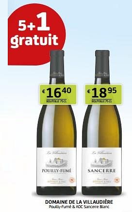 Promotions Domaine de la villaudière - Vins blancs - Valide de 28/07/2023 à 10/08/2023 chez BelBev