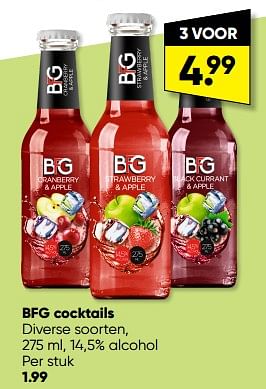 Promoties Bfg cocktails - Bfg - Geldig van 31/07/2023 tot 13/08/2023 bij Big Bazar