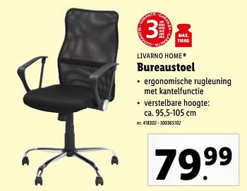 Promoties Bureaustoel - Livarno - Geldig van 02/08/2023 tot 08/08/2023 bij Lidl