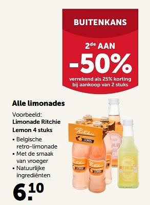 Promoties Limonade ritchie lemon - Ritchie - Geldig van 04/08/2023 tot 13/08/2023 bij Aveve