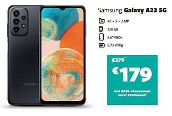 Promotions Samsung galaxy a23 5g - Samsung - Valide de 01/08/2023 à 11/08/2023 chez Base
