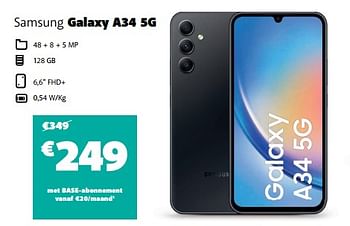 Promotions Samsung galaxy a34 5g - Samsung - Valide de 01/08/2023 à 11/08/2023 chez Base
