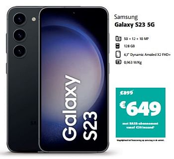 Promoties Samsung galaxy s23 5g - Samsung - Geldig van 01/08/2023 tot 11/08/2023 bij Base
