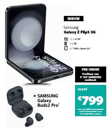 Promoties Samsung galaxy z flip5 5g - Samsung - Geldig van 01/08/2023 tot 11/08/2023 bij Base