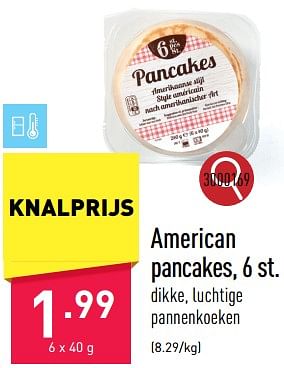 Promoties American pancakes - Huismerk - Aldi - Geldig van 11/08/2023 tot 18/08/2023 bij Aldi
