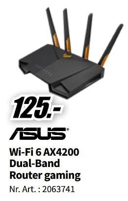 Promotions Acer wi-fi 6 ax4200 dual-band router gaming - Acer - Valide de 21/08/2023 à 27/08/2023 chez Media Markt
