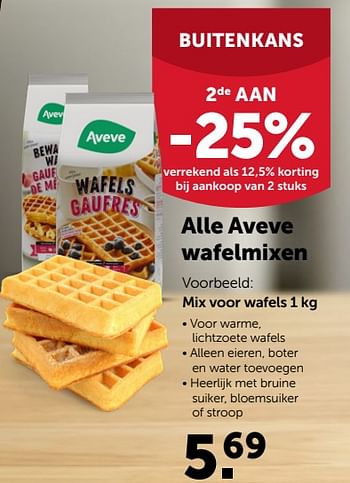 Promotions Mix voor wafels 1 kg - Produit maison - Aveve - Valide de 16/08/2023 à 27/08/2023 chez Aveve