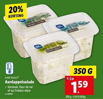 Promoties Aardappelsalade - Chef select - Geldig van 23/08/2023 tot 29/08/2023 bij Lidl