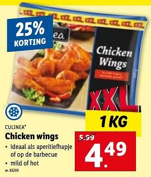 Promoties Chicken wings - Culinea - Geldig van 23/08/2023 tot 29/08/2023 bij Lidl