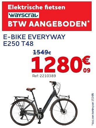 Promoties E-bike everyway e250 t48 - Wayscrall - Geldig van 22/08/2023 tot 10/10/2023 bij Auto 5