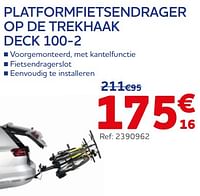 Promoties Platformfietsendrager op de trekhaak deck 100-2 - Norauto - Geldig van 22/08/2023 tot 10/10/2023 bij Auto 5