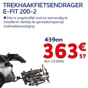 Promoties Trekhaakfietsendrager e-fit 200-2 - Norauto - Geldig van 22/08/2023 tot 10/10/2023 bij Auto 5
