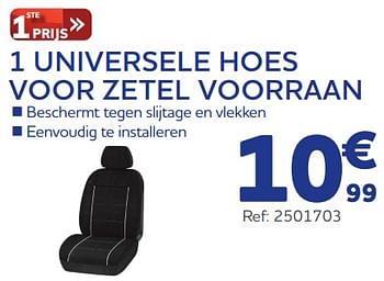 Promoties Universele hoes voor zetel voorraan - 1ste prijs - Geldig van 22/08/2023 tot 10/10/2023 bij Auto 5
