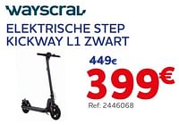 Wayscrall elektrische step kickway l1 zwart-Wayscrall