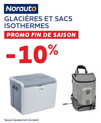 Promotions Glacières et sacs isothermes -10% - Norauto - Valide de 22/08/2023 à 10/10/2023 chez Auto 5