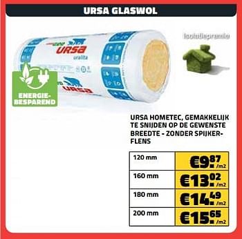 Promoties Glaswol ursa hometec - Ursa - Geldig van 03/08/2023 tot 31/08/2023 bij Bouwcenter Frans Vlaeminck