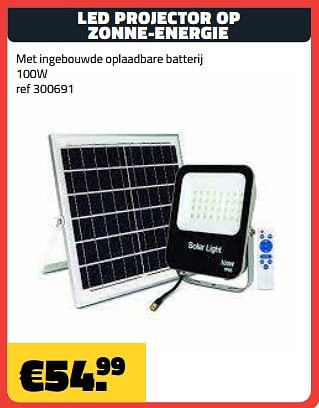 Promoties Led projector op zonne-energie - Huismerk - Bouwcenter Frans Vlaeminck - Geldig van 03/08/2023 tot 31/08/2023 bij Bouwcenter Frans Vlaeminck